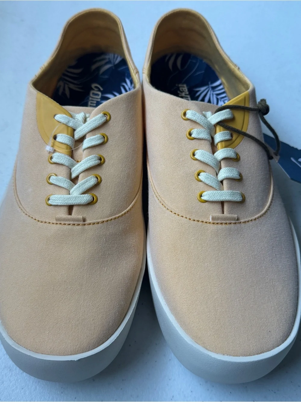 Olukai Mens Solar Glow Canvas Lace Up Tradewind Casual Sneaker Shoes Size 10.5